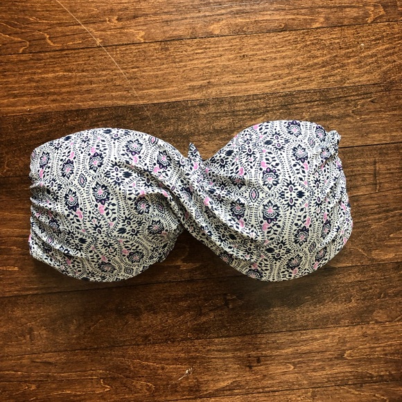 Strapless Bandeau with Printed Floral Pattern - Picture 3 of 3